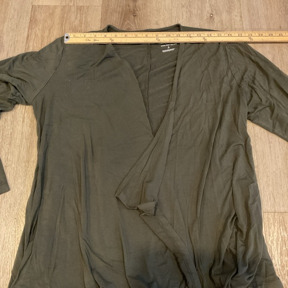 Torrid - Super Soft Open Front Knit Cardigan Sweater - Green - Ladies Size 1 - Picture 6 of 13